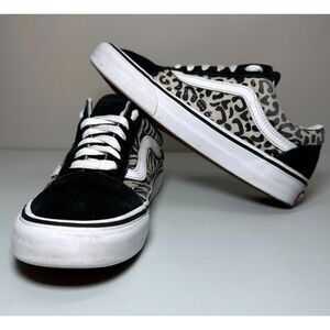 VANS‎ Old Skool Safari Multi, Leopard Zebra, Black and White, Women's 6